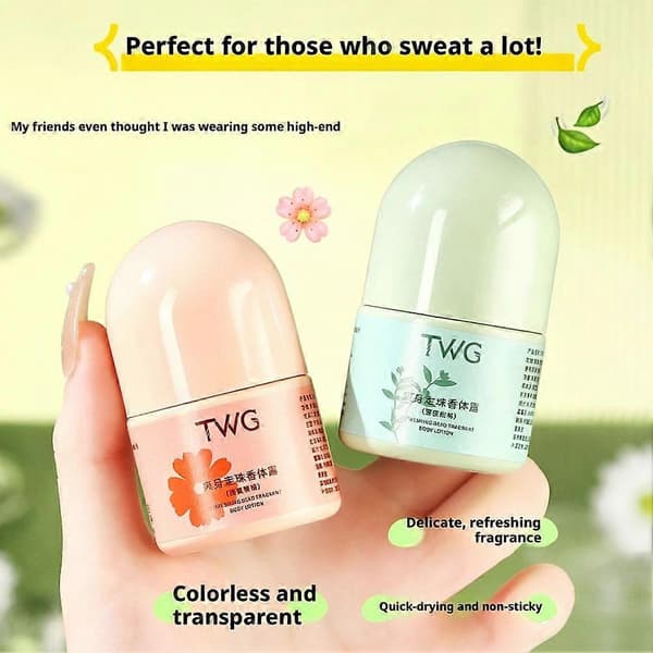 TWG Roll On Deodorant - 12H duft, ikke-klebrig, 30ml