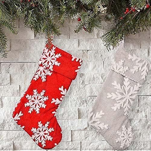 Snow Hosiery Røde Julestrømper Store Julestrømper Juledekoration Julesok