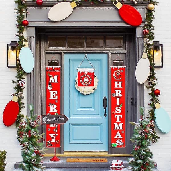 Julebannere Julepynt Utendørs julebanner Juledekorasjon