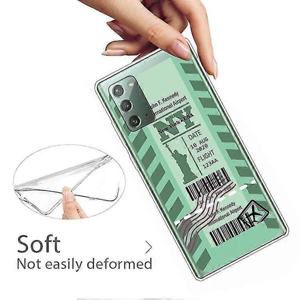 För Samsung Galaxy Note 20 Boarding Pass Series TPU-telefonfodral