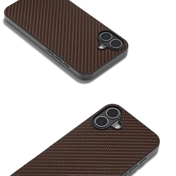 Kulfiber tekstur etui til iPhone 16