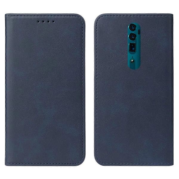 Magnetiskt läderfodral för OPPO Reno 10x Zoom (Blå)