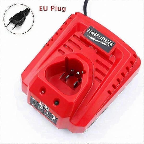 EU-plugg batterilader for M12 N12 elektroverktøybatterier adapter ladestasjon