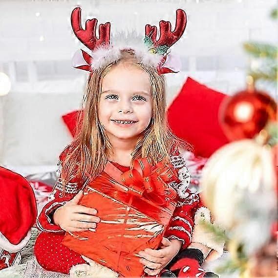 2 stk. reinsdyr-hodebånd til jul, julehodebånd, julehodebånd, julegevir