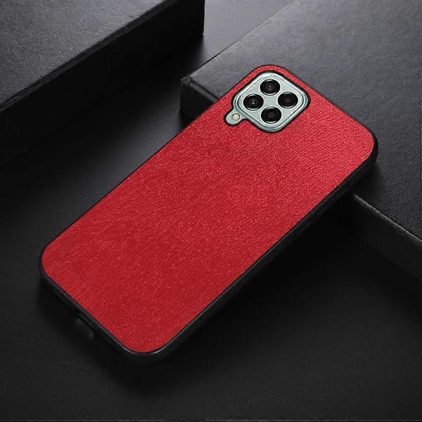 För Samsung Galaxy M33 5G Wood Texture PU Phone Case