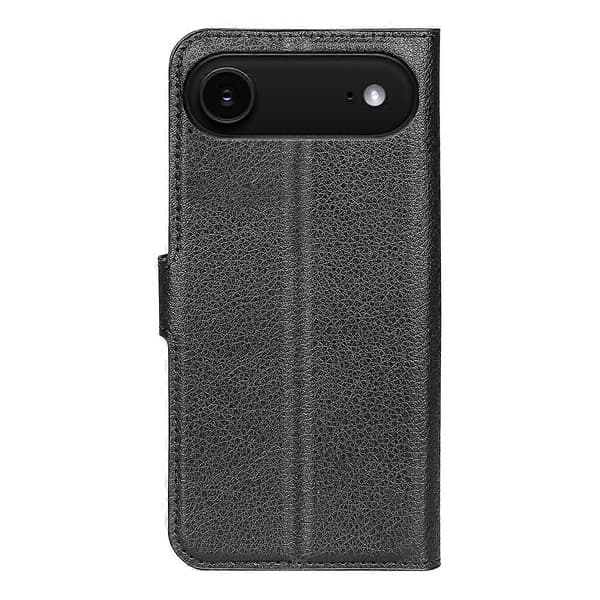 För iPhone 17 Air Fodral Litchi Textur Stötsäkert Läder Plånboksfodral
