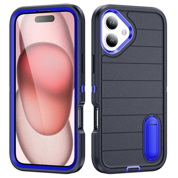 Robust telefondeksel med holder til iPhone 16