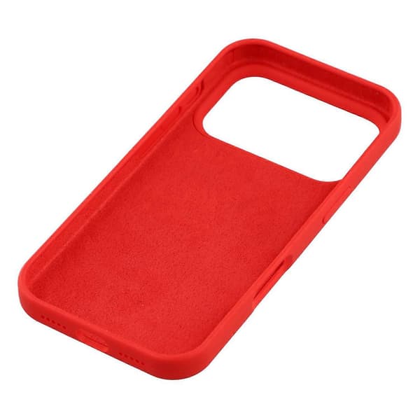 Solid silikon støtsikkert deksel til iPhone 17 Pro (Rød, Rød)