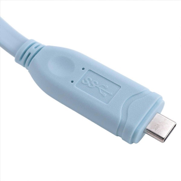 USB til Type C konsolkonfigurationskabel Type C til RJ45 seriel router debuggingkabel sininen