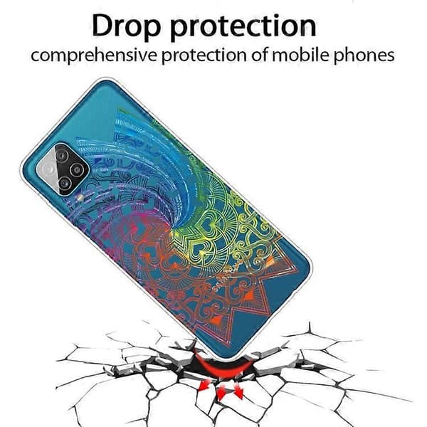För Samsung Galaxy M32 4G Gradient Lace Transparent TPU Phone Case
