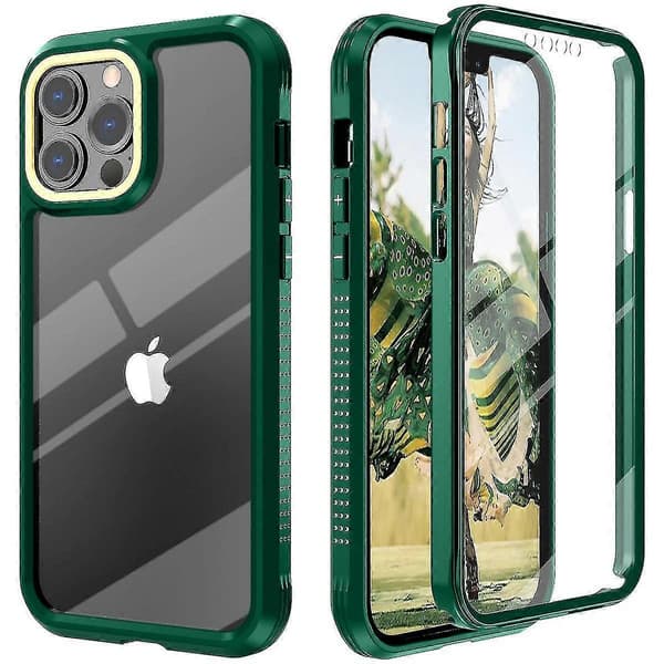 HD Clear Case för iPhone 13 6,7 tum, stötsäker, stöd för trådlös laddning, fallskydd