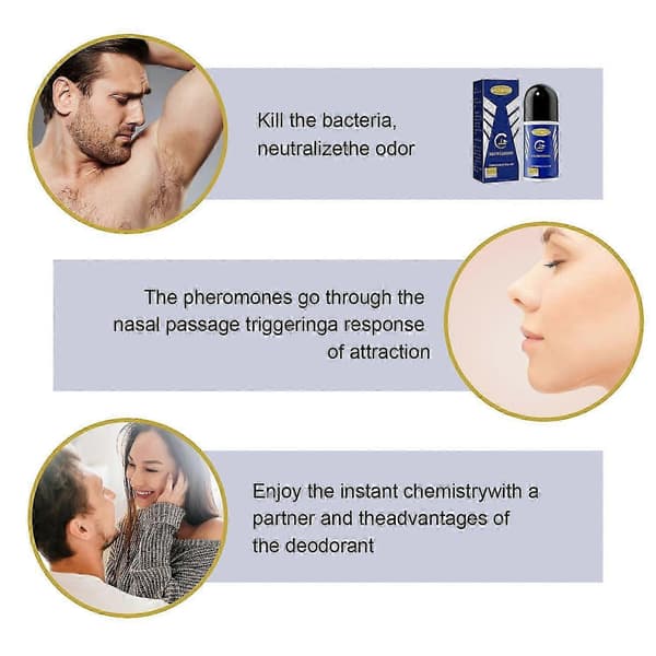Herre Antiperspirant Roller Renser Svedlugt Under Armene Og Fjerner Langvarig Duft