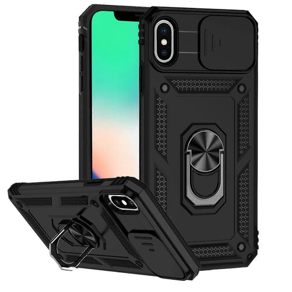 Til iPhone X / XS Skydbar Camshield Holder Telefoncover Til iPhone XS / X