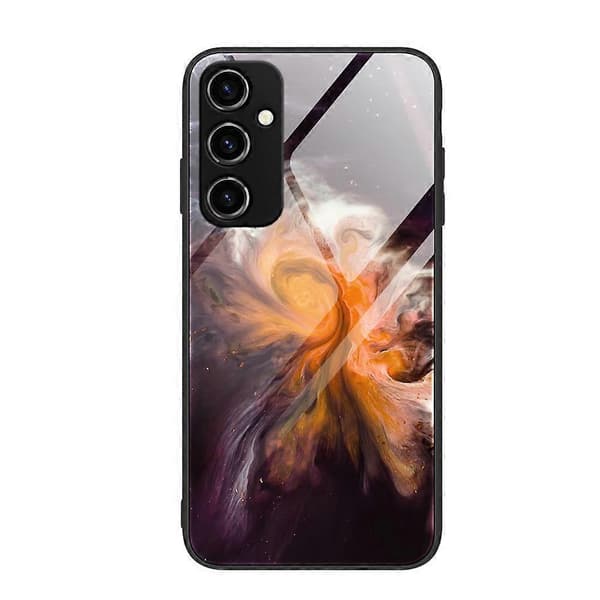 For Samsung Galaxy A34 5G Marble Pattern Glass Phone Case