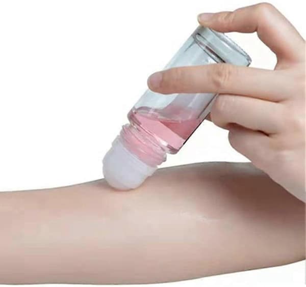 2 st 50 ml/1,7 oz glasdeodorantrullflaska tomma roll-on-flaskor deodorantbehållare DIY rollerball-flaskor för solskyddsmedel fuktkräm kosmetika