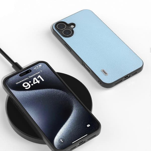 ABEEL Ekte Skinnveske til iPhone 16