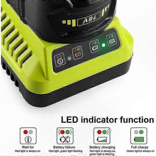Erstatningslader for 12V-18V litiumnikkelbatterier, universell batterilader for P117 P108-modeller