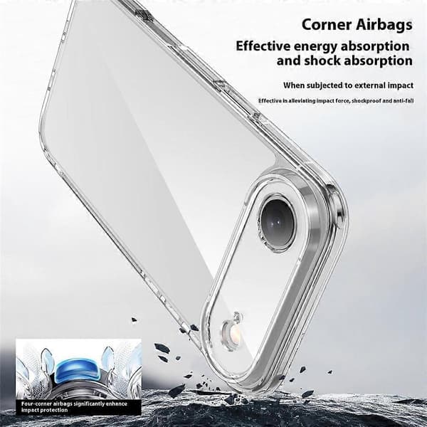 Compatible for iPhone 17 Air Case Compatible with MagSafe Precise Cutouts TPU + PC Transparent Phone Back Cover