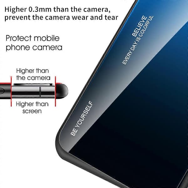 Til Samsung Galaxy A14 5G Gradient Farge Glass Telefondeksel