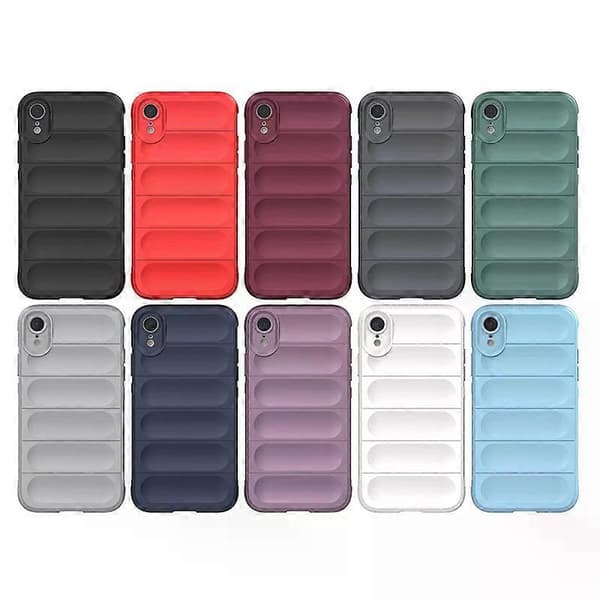 iPhone XR-deksel – Magic Shield TPU og flanell, svart-svart