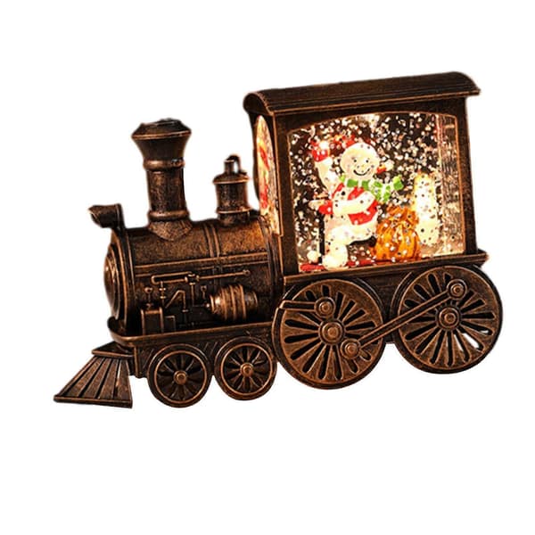 Juletog-lykt Juledekorasjon Vann-glitterlampe Jul