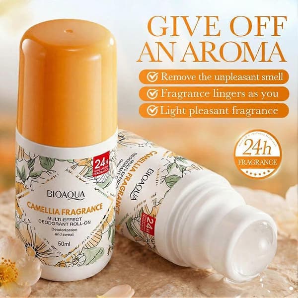 BIOAOUA Deodorant Roll-On - Langvarig 24H Lugteliminering & Ingen Klæbrige Rester