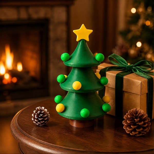 3D-printet dansende juletræ – Mini bordmodel – til julegave