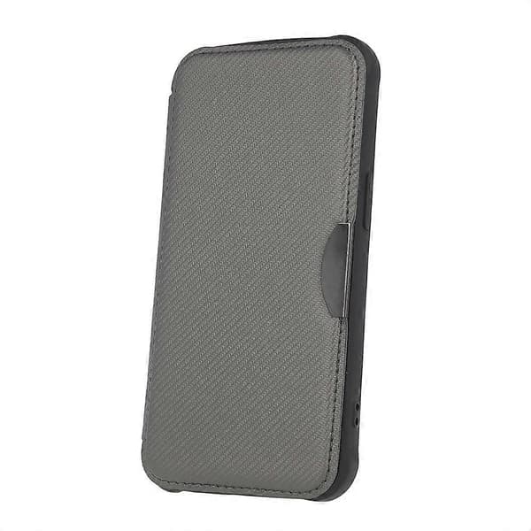 iPhone 16 Pro Max - Smart Carbon -mobiililompakko, hopea