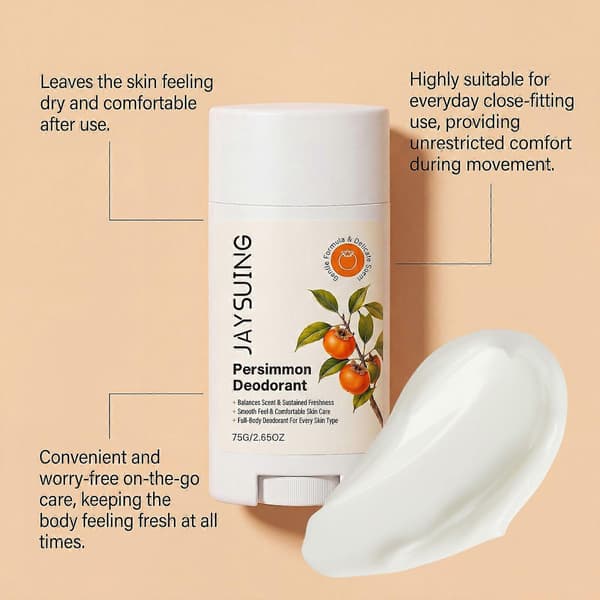 Let tekstur persimmon deodorantstift, heldags frisk duft mod lugt under armene