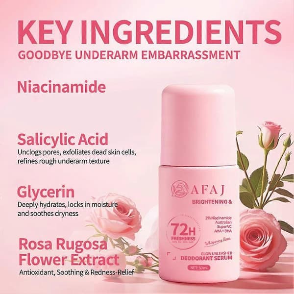 Deodorant Roll-on Serum 50ml - Med Niacinamid for Lysning
