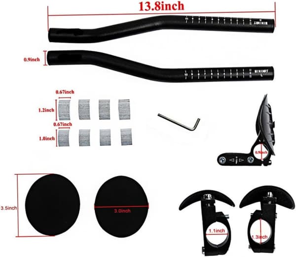 Triathloncykel Aerobars Justerbart styre för landsvägs- och mountainbikes