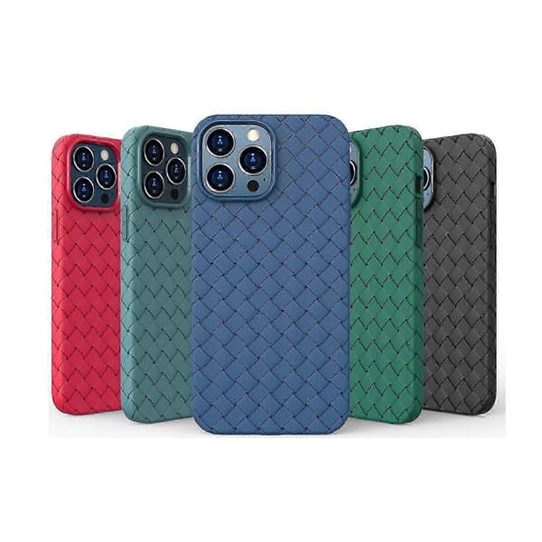 För iPhone 13 Heltäckande Vävt Stötsäkert TPU-fodral (Röd) För iPhone 13 26s