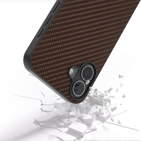 Kulfiber tekstur etui til iPhone 16