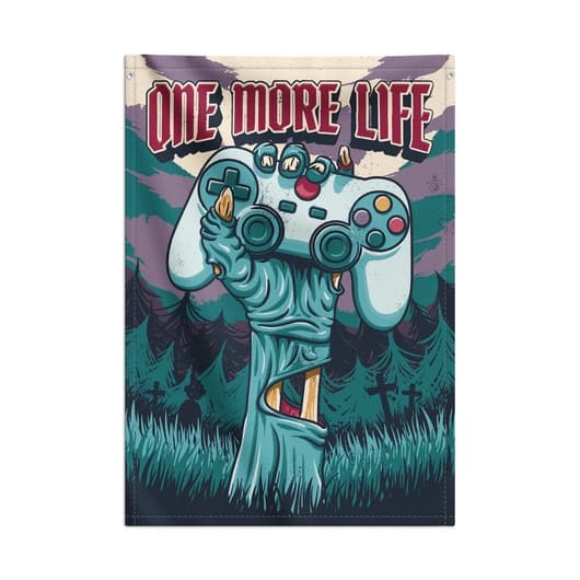Posterflagga - One More Life - Gaming Multicolor