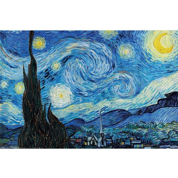 Poster - VINCENT VAN GOGH (STARRY NIGHT) multifärg