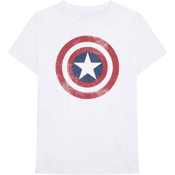 Marvel Comics - T-shirt Captain America Distressed Shield - Unisex L Multicolor L