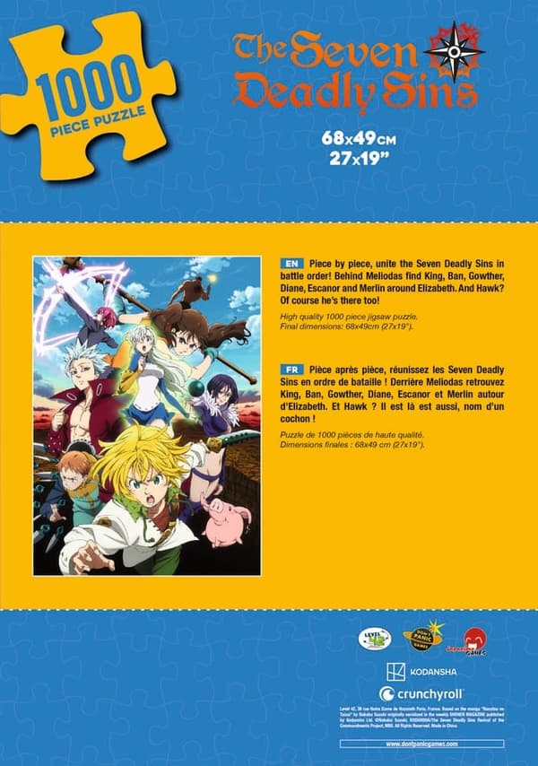 Pussel - Seven Deadly Sins Pussel – Characters (1000 bitar) multifärg