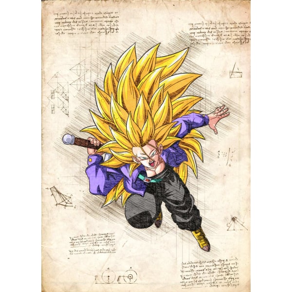 A3 Print - Dragon Ball Z - Trunks Multicolor