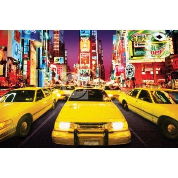 Times Square Taxi Multicolor