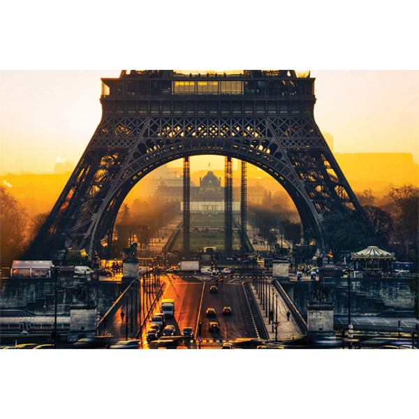Paris - Eiffeltårnets solopgang Multicolor