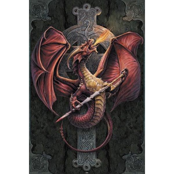 Anne Stokes - Dragon Cross multifärg