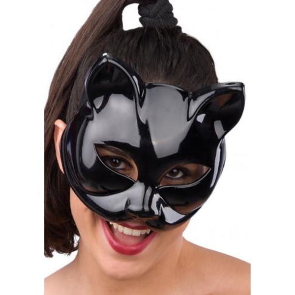 Ansiktsmask - Black cat PVC multifärg
