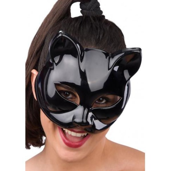 Ansiktsmask - Black cat PVC multifärg