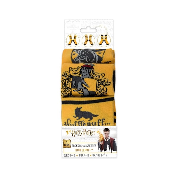 Harry Potter - Strumpor - Hufflepuff 3-Pack multifärg one size