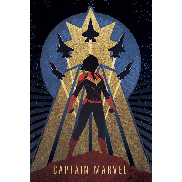 Captain Marvel - Art Deco Multicolor