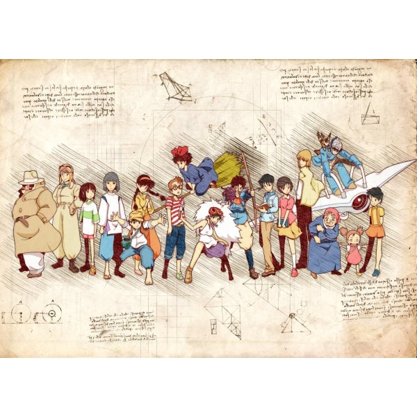 A3 Print - Myazaki - Ghibli 8 Mix Multicolor