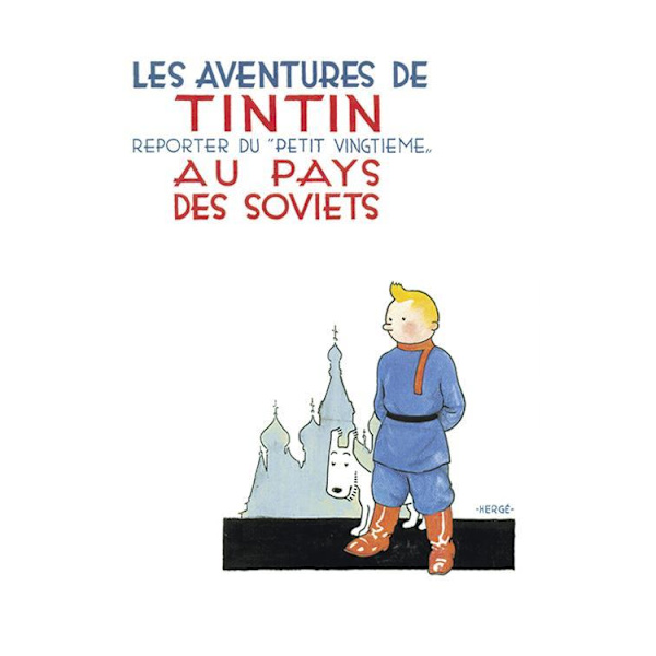 Poster - Tintin au pays de Soviets - Tintin i Sovjet VIT multifärg