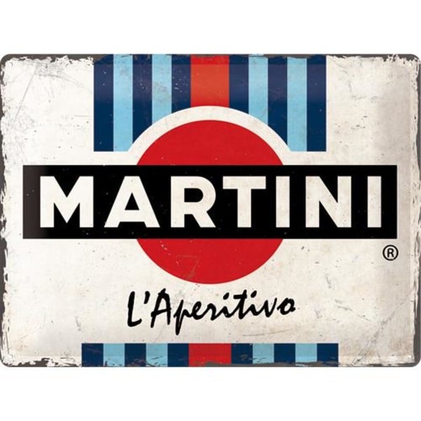 Metallskylt 30Ã—40 cm Martini L'Aperitivo multifärg