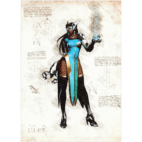 A3 Print - Overwatch artwork - Symmetra multifärg