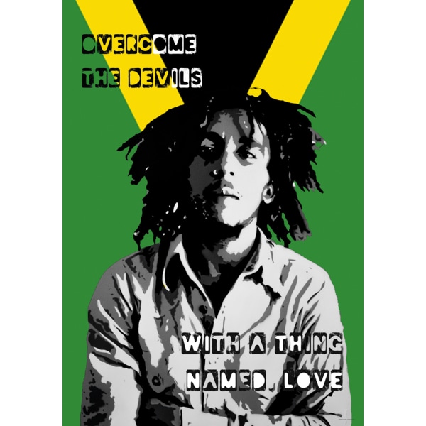 Bob Marley - kollaasi Multicolor